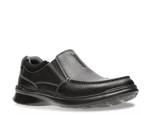 Clarks Mens Cotrell Walk Black Leather Loafers Shoes, sz 8.5 Wide no Box Men main image 3