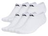 Athletic Cushioned Men’s No Show Socks - 6 Pack White view