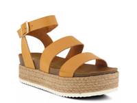 Larissa Espadrille Platform Sandal Camel Faux Leather view