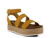 Larissa Espadrille Platform Sandal Mustard Woven Fabric view