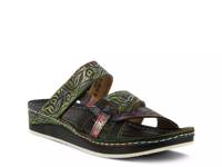 Caiman Wedge Sandal Black view
