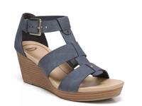 Barton Wedge Sandal Navy Snake Print view