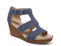 Barton Wedge Sandal Navy view