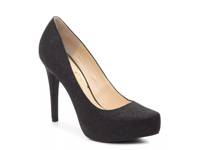 Parisah Platform Pump Black Glitter Mesh view