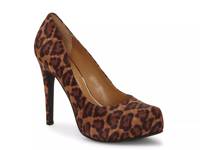 Parisah Platform Pump Brown/Black Leopard Print Faux Suede view