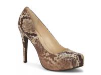 Parisah Platform Pump Brown Snake Print Faux Leather view