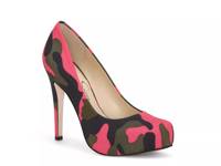 Parisah Platform Pump Pink/Green/Black Camouflage Fabric view