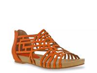 Nazareth Wedge Sandal Orange view