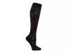 Floral Women's Compression Knee Socks Black/Grey Floral Print view