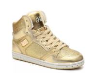 Glam Pie High-Top Sneaker Gold Metallic view