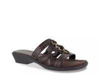 Torrid Sandal Dark Brown Embossed Faux Leather view