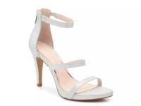 Courtnee Sandal Silver Metallic Shimmer Fabric view