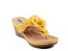Flora Wedge Sandal Yellow view