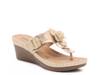 Flora Wedge Sandal Gold Metallic view
