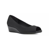 Candra Wedge Pump Black Fabric view
