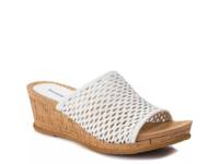 Flossey Wedge Sandal White view