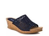 Flossey Wedge Sandal Navy view