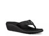 Voya Wedge Flip Flop Black view