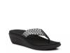 Voya Wedge Flip Flop Black/White view