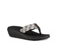 Voya Wedge Flip Flop Black/White/Taupe view