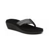 Voya Wedge Flip Flop Black/White view