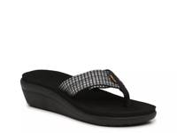 Voya Wedge Flip Flop Black/White view