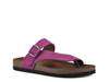 Carly Nubuck Flat Sandal Purple Suede view