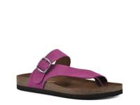 Carly Nubuck Flat Sandal Purple Suede view