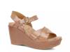 Ava Wedge Sandal Brown Leather view