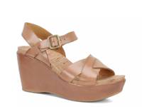Ava Wedge Sandal Brown Leather view