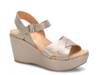 Ava Wedge Sandal Gold Metallic Leather view