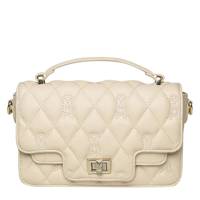 Women's Quilted Top Handle Bag Bone WHITE SYN 0 view