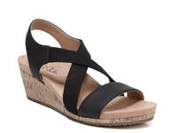 Mexico Wedge Sandal Black view