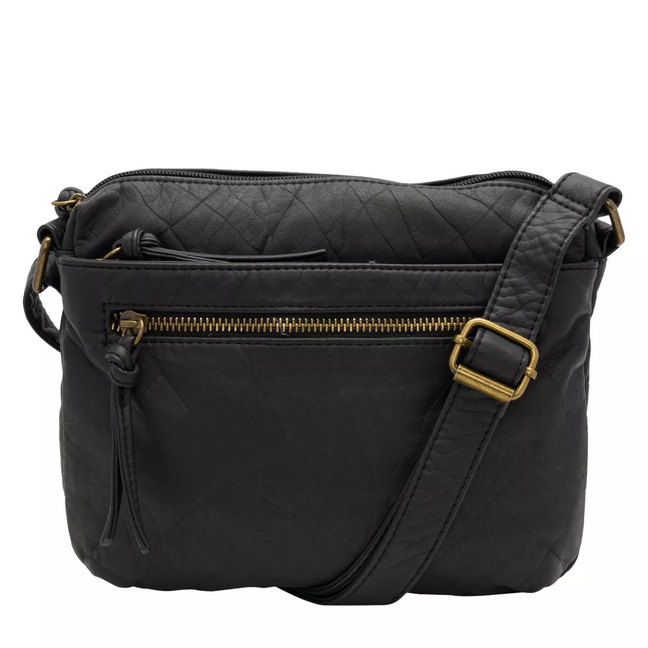 Essex Lane Women's Multi Zip Crossbody Bag