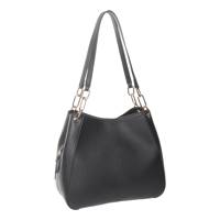 Double Compartment Shoulder Bag BLACK view