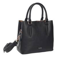 Triple Compartment Satchel BLACK view