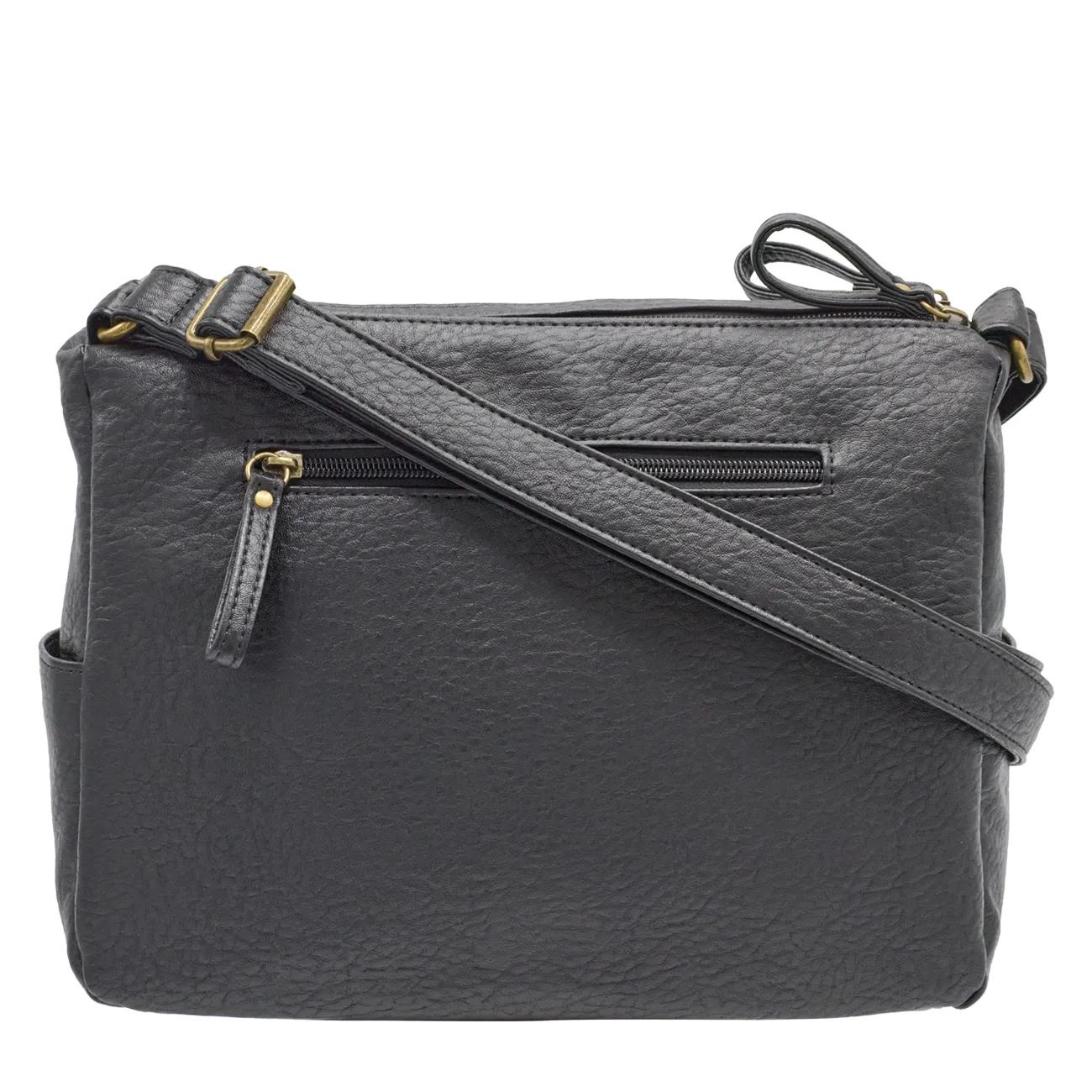 Women's Double Zip Shoulder Bag