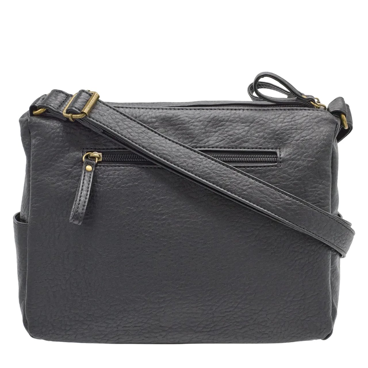Women's Double Zip Shoulder Bag