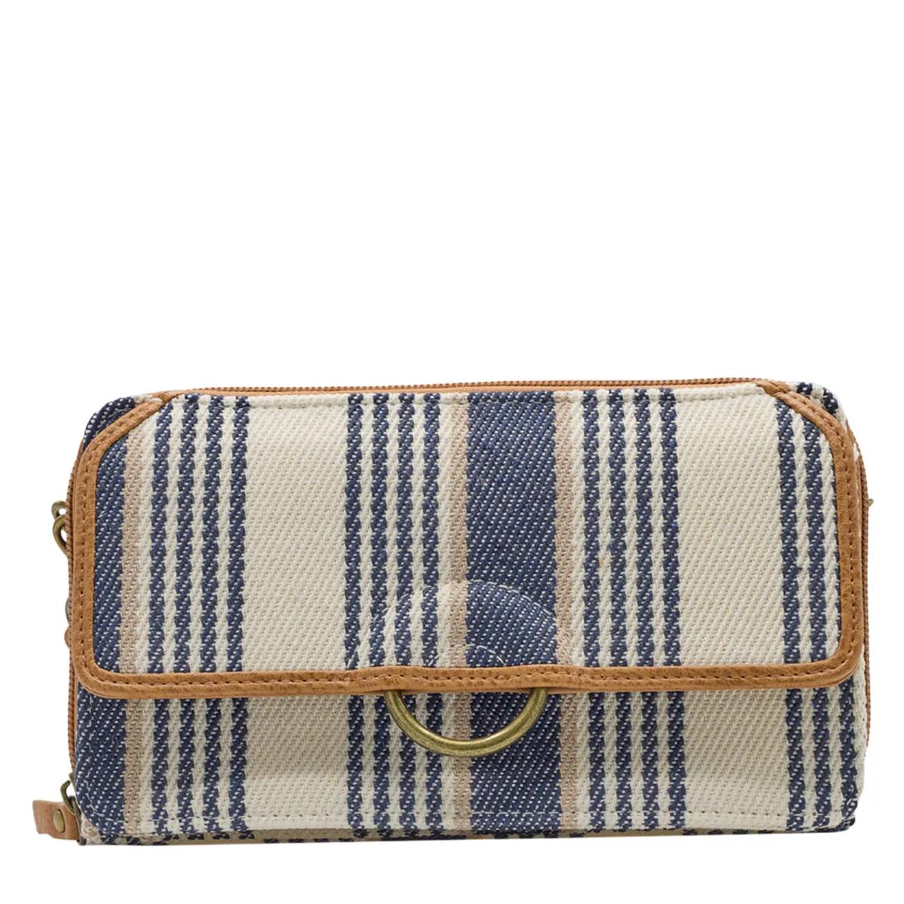 Essex Lane Women's Stripe Wallet On A String Bag