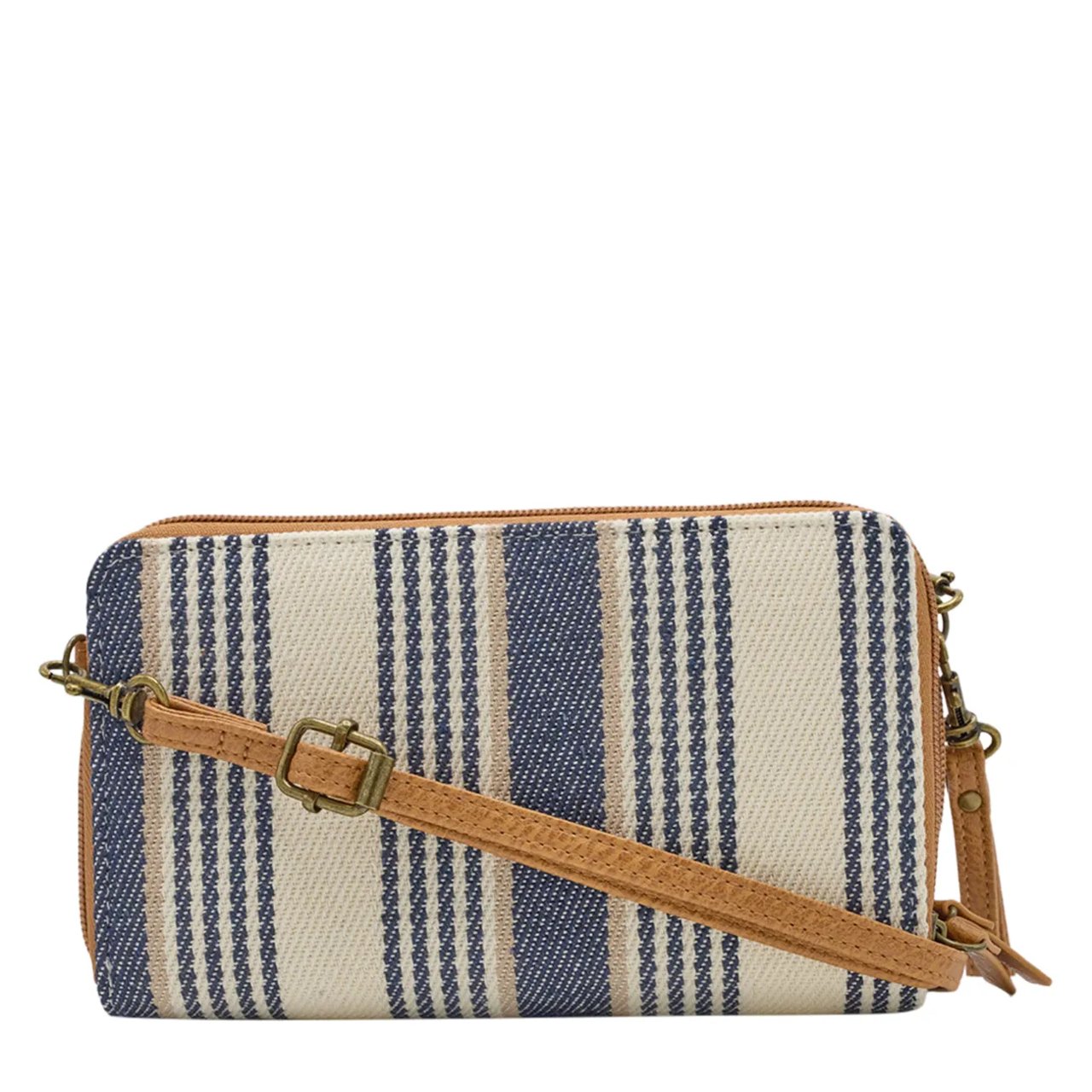 Women's Stripe Wallet On A String Bag
