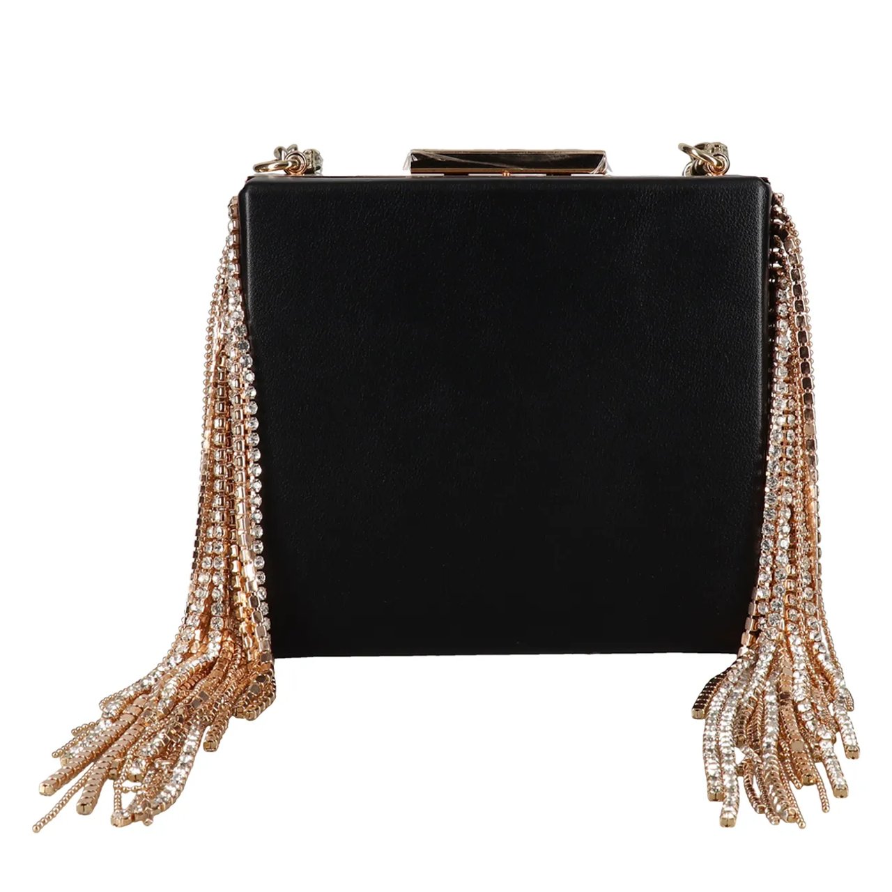 Women's Ryker Fringe Crystal Jewel Handle Minaudiere Bag