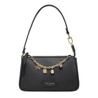 Women's Agnes Leather Shoulder Bag BLACK LEATHER view
