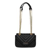 Women's Quilted Crossbody Bag BLACK/GOLD view