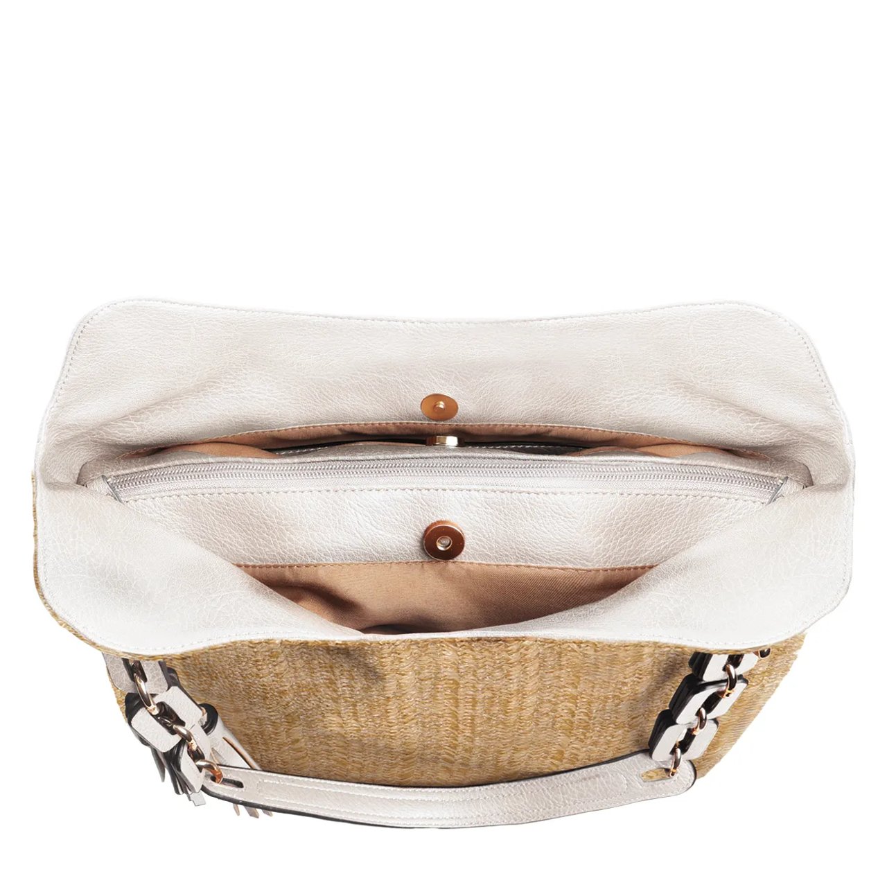 2 Tone Tassle Shoulder Bag