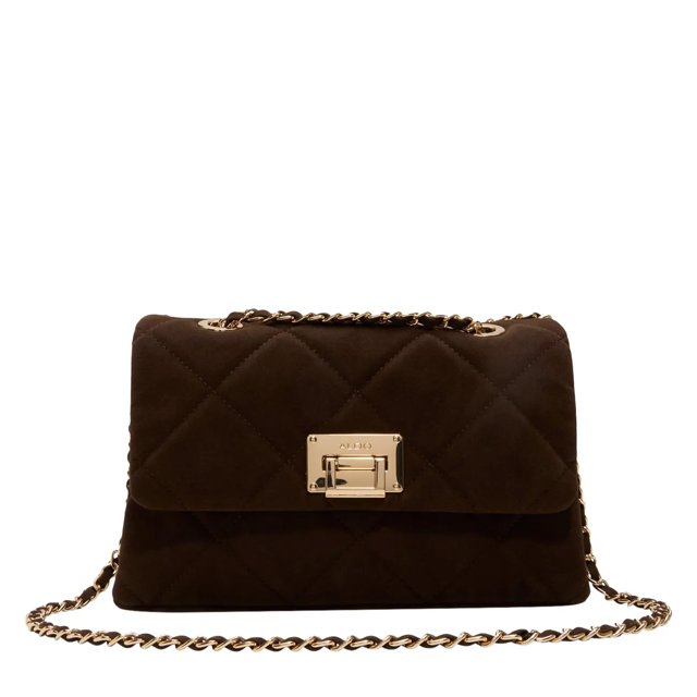 Quilted Faux Suede Crossbody