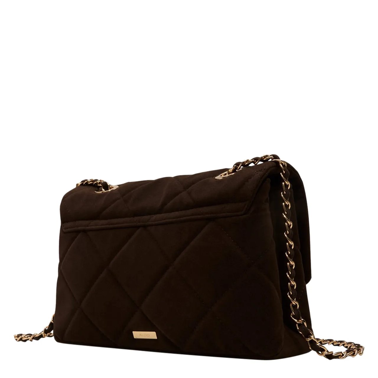 Quilted Faux Suede Crossbody