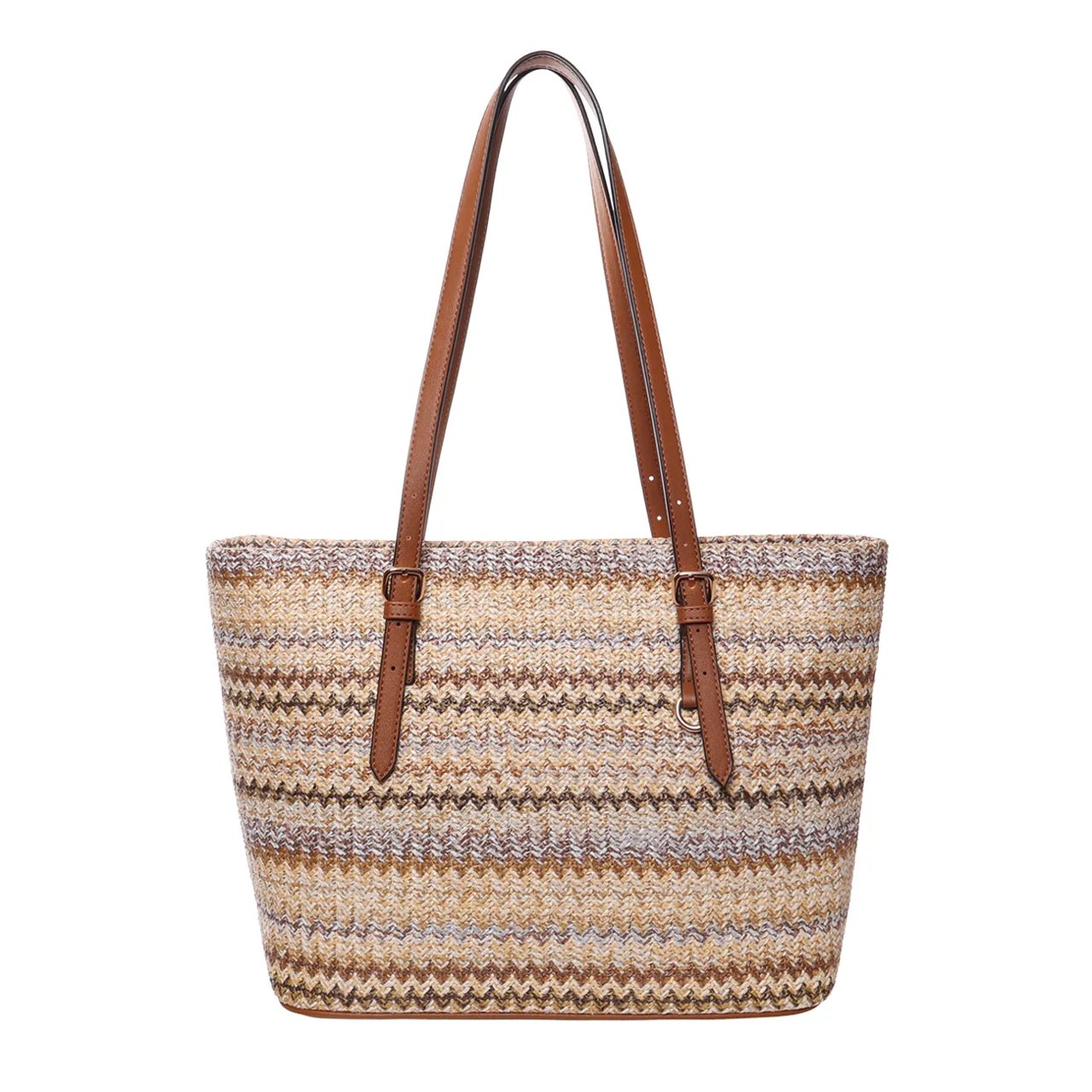 Women's Woven Stripe Tote Bag