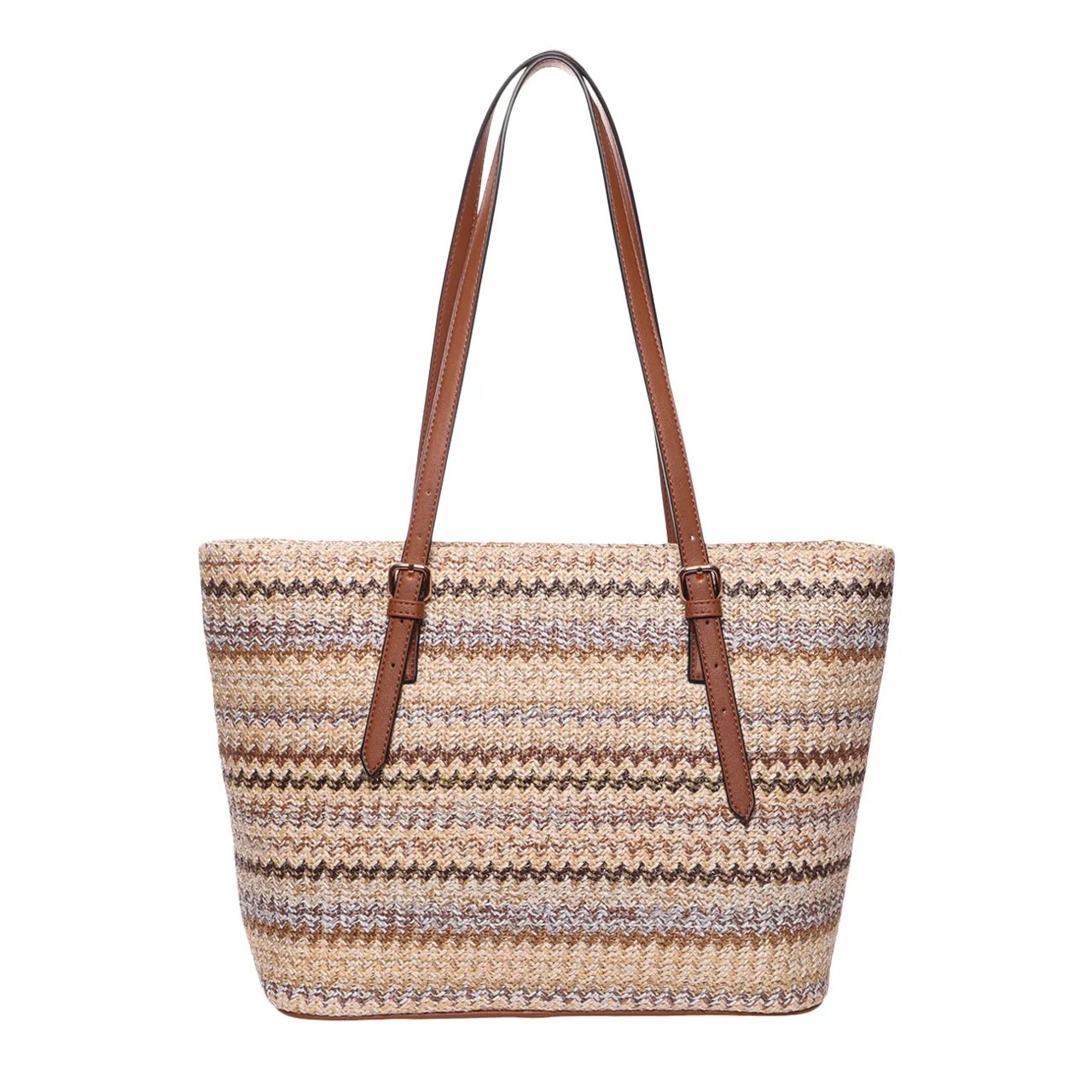 Women's Woven Stripe Tote Bag