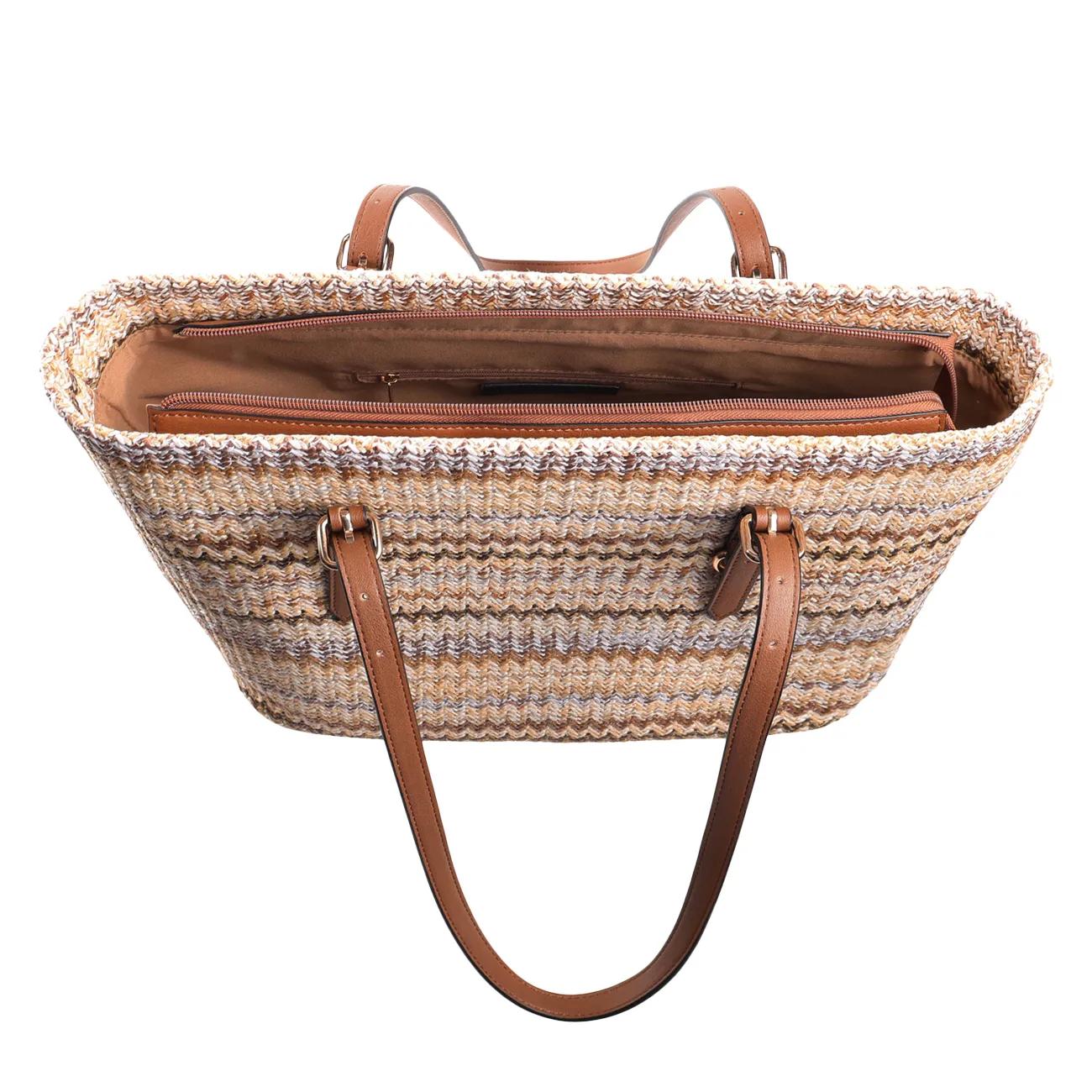 Women's Woven Stripe Tote Bag