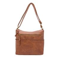 Women's Front Braid Crossbody British Tan view